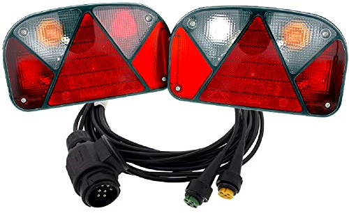 The Drive Aspöck Satz Multipoint 2 II re/li Anhänger Rückleuchten + 5m Anschlußkabel 13-pol.