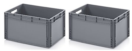 2x Eurobehälter 60 x 40 x 32 inkl. gratis Zollstock 2er Set