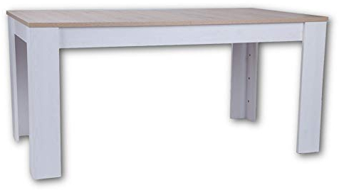 Stella Trading ROMANCE Esstisch in San Remo & Sibiu Lärche Optik - Ausziehbarer Esszimmertisch im Landhausstil für Ihr Wohn- & Esszimmer - 160-200 x 76 x 90 cm (B/H/T)