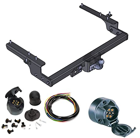 AHK Anhängerkupplung mit Elektrosatz 7 polig für Jeep Grand Cherokee 1992-1999 Anhängevorrichtung Hängevorrichtung - starr, mit angeschraubtem Kugelkopf