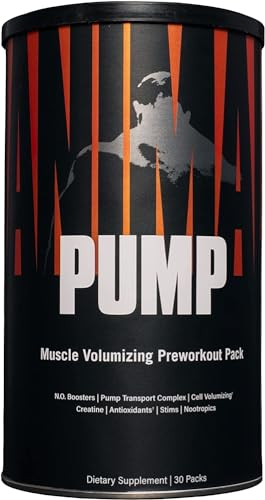 Animal Pump – Preworkout - Vein Popping Pumps – Energy and Focus – Creatine – Nitric Oxide – Easy to Remove Stimulant Pill for Anytime Workouts – 30 Packs