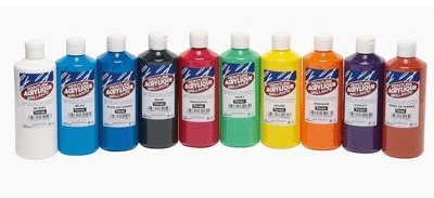 Majuscule-peinture Acrylique Brillante Bleu - Flacon De 500ml [Jouet]