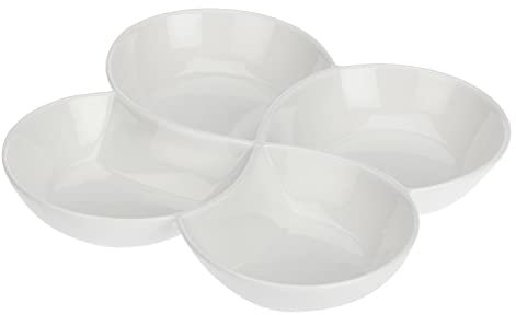 La Porcellana Bianca - Convivio Piatto da Portata, 4 Pezzi, in Confezione Regalo, Colore Bianco, 26 cm
