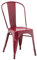 SKLUM Chaise empilable LIX Rouge Bordeaux Salle à Manger Cuisine Style Industriel Finition Gloss