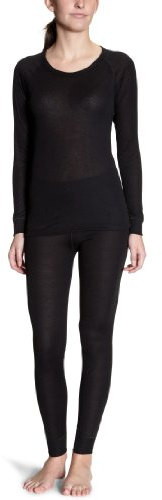 Maier Sports Lena, Damen Wäsche-Set, Hochwertiges Wäsche-Set für kalte Wintertage beim Skifahren oder eisige Wandertouren, dryprotec Technologie, Atmungsaktiv, Schwarz, S