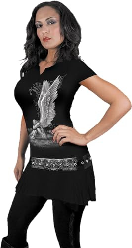 Spiral Women's Enslaved Angel - Stud Waist Mini Dress Black Dress (Pack of 1)