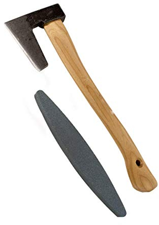 4betterdays.com NATURlich leben! Gartenbeil/Axt mit Eschenholzstiel - inkl. gratis Schleifstein - Länge: 38 cm, Gewicht: 515 gr - Handwerk aus Deutschland
