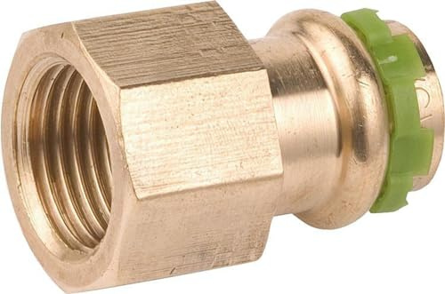 Seppelfricke Pressfitting Kupfer Übergangs-Muffe VC270G 15 x Rp1/2 RG mit EPDM O-Ring Fitting mit V-Kontur SudoPress