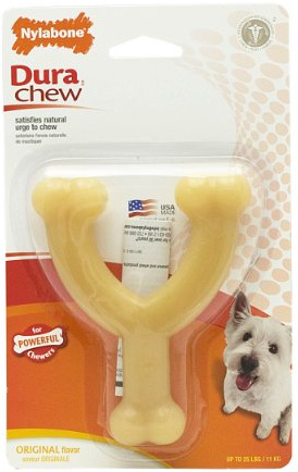 Nylabone Dura Chew Regular Wishbone Dog Chew Toy, Original