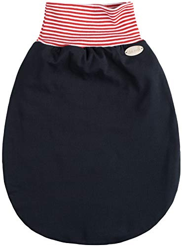 Annsfashion Schlafsack Strampelsack Pucksack LILAKIND Frühling/Sommer Marine Rot Weiß Streifen 0-6 M