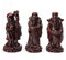 lachineuse - 3 Statuettes Dieux Fuk - Figurines Fuk, Luk et Sau - Coloris Rouge - 11,5 cm de Hauteur - Déco Chinoise Asiatique - Décoration Feng Shui pour Maison, Bureau, Intérieur - Idée Cadeau Chine