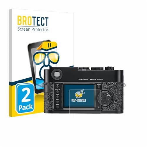 BROTECT Schutzfolie für Leica M9 | 2 Stück Transparenter Displayschutz Made in Germany Klare Displayschutz-Folie Clear Einfache Montage Case-Friendly