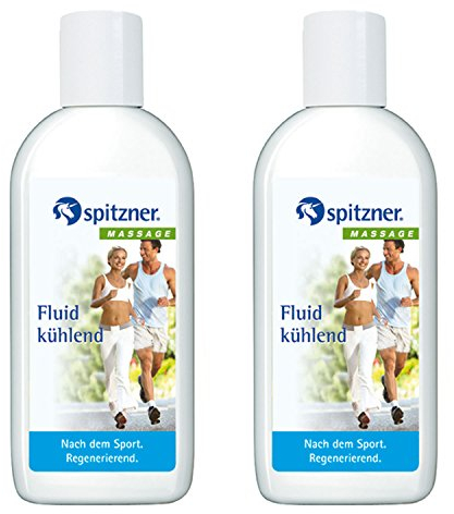 Spitzner kühlendes Sport-Fluid Set (2 x 200ml) – regenerierendes Kühlgel für Sportler mit Menthol und Kampfer, unterstützt mit pflanzlichen Ölen