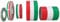 StickersLAb - Fascia Banda Adesiva Tricolore Bandiera Italia a Strisce in 4 Misure (5cm, Lunghezza - 1 Metro)