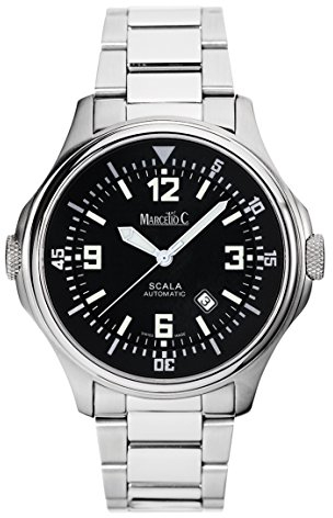 Marcello C Scala Herrenuhr Automatik mit Edelstahlband