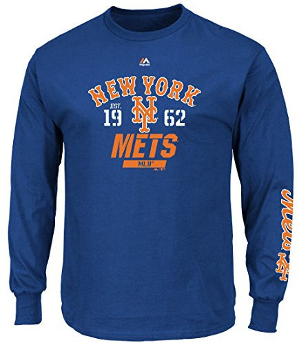MLB New York Mets NY T-Shirt Flawless Victory Long Sleeve Langarm Shirt Tee Baseball (S)