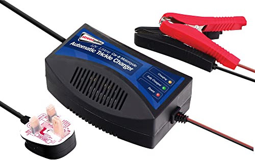 Streetwize | 1.5A Car Battery Charger 6V/12V Automaic Trickle Charger and Desulfator For Lead-Acid, GEL, AGM, Leisure, Car, Motorbike, Mootorhome and Caravan Batteries SWTBC