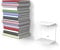 home3000 Bis 20 Bücher - 1 weißes unsichtbares Bücherregal - bis zu 50 cm schwebende Bücherstapel - bis zu 22 cm Tiefe Taschenbücher und Fachbücher