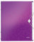 Leitz 46340062 Ordnungsmappe WOW, 12 Fächer, PP, violett