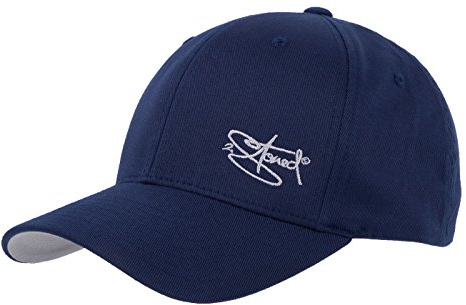 2Stoned Flexfit Baseball Cap Classic Navy Blau mit Stick Größe L/XL (58 cm - 60 cm) für Damen und Herren