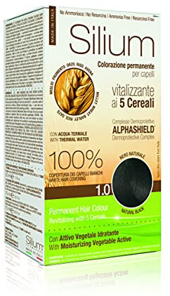Silium Colorazione Permanente Per Capelli, Nero Naturale 1.0-187 Gr