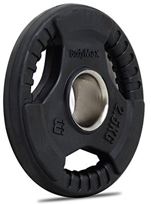 Bodymax Olympic Rubber Radial Weight Disc Plate - Black, 2.5 kg