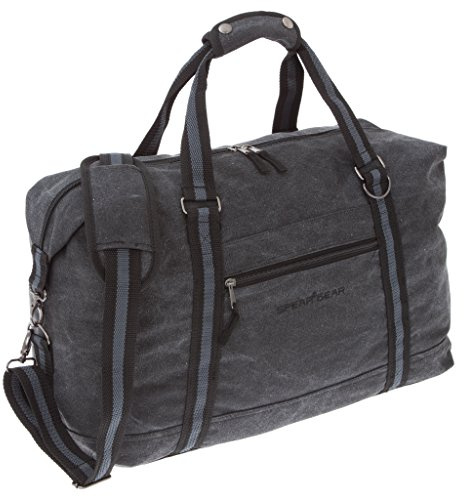 Reisetasche Spear Gear Canvas Traveller 45 L Sporttasche mit Schultergurt (Schwarz)