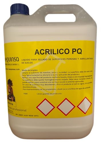 Cera líquida para abrillantado de suelos y sellado de superficies porosas. Envase 5 litros.