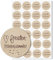 #detailverliebt 24 Aufkleber Freudentränen-Sammler I dv048 braun I Ø 4 cm I Set Freudentränen-Sticker Hochzeits-Sticker I Taschentuch Tränen Hochzeit Dekoration