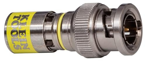 KLEIN TOOLS VDV813-613 BNC-Connector for RG6/6Q Coaxial Cables, Universal Compression Connectors, Male, 35-Pack