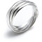 Silverly Frauen 925 Sterling Silber vier Band Interlocking russischen Hochzeits Ring