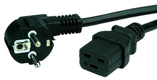 VALUE Netzkabel Schutzkontakt- IEC320-C19 16A, schwarz, 2 m