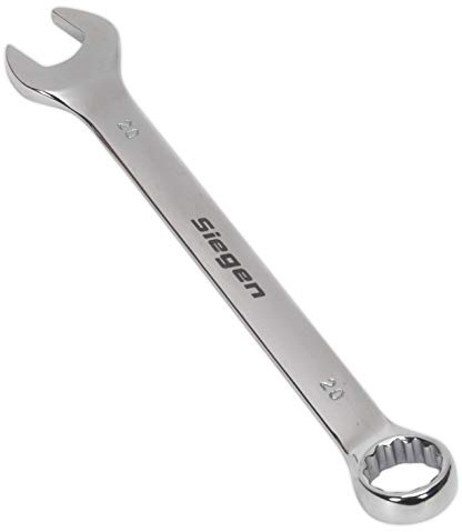 Sealey S01020 Combination Spanner, 20mm, 240mm x 19mm x 50mm, Silver
