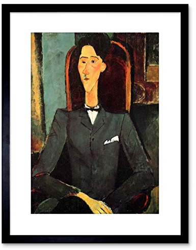 Wee Blue Coo PAINTING MODIGLIANI PORTRAIT JEAN COCTEAU FRAMED PICTURE ART PRINT F97X8988