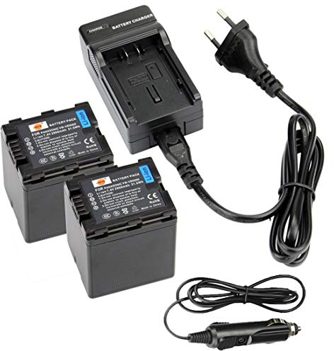 DSTE 2-pacco VW-VBN260 VW-VBN260E Ricambio Batteria + DC126E Caricabatteria per Panasonic Lumix HC-X800 HC-X900 HC-X910 HC-X920 HDC-HS900 HDC-SD800 HDC-SD900 HDC-TM900