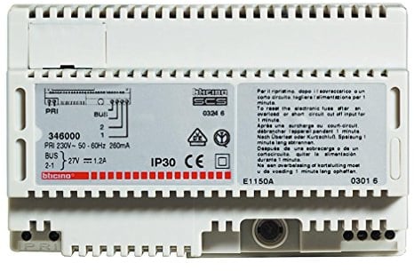 Alimentatore videocitofono audio e video 2 fili Bticino 346000