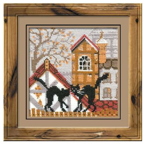 RIOLIS Cross Stitch Kit - 613 - City Cats Autumn