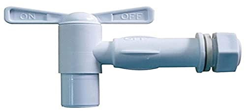 Boutt 2178818 RCP - Rubinetto per vasca in plastica 1/4 giro, colore: Bianco