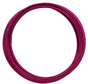 Vaessen Creative Redondo Alambre de Aluminio, Rosa (Strong Pink), 2 mm 5 m, 5