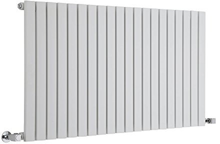 Milano Capri White Horizontal Single Flat Panel Radiator - 635mm x 1180mm