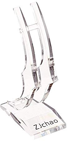 Zjchao Rose Stand, Transparent Flower Vase for 24k Gold Plated Dipped Long Stem Rose Flower Crystal Glass Rose Stand Support Base