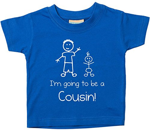 60 Second Makeover Limited I'm Going to Be a Cousin Blue Tshirt Baby Toddler Kids Available in Sizes from 0-6 Months to 14-15 Years New Baby Cousin