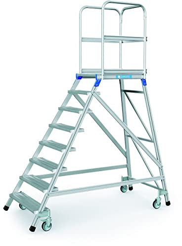 ZARGES Podesttreppe, einseitig 8 Stufen Z600