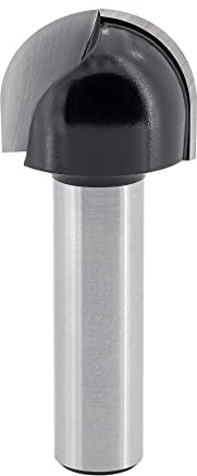 ENT 12380 Fraise à Chanfreiner, Tige (S) 12 mm, Rayon (R) 12,7 mm, D 25,4 mm, NL 19 mm, SL 40 mm, Carbure, travail du bois, Défonceuse