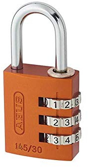ABUS ABU14540RC 145 Series - Candado de combinación (aluminio), color blanco