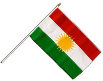 Flaggenfritze® Stockflagge Kurdistan - 30 x 45 cm