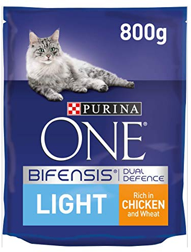 Purina ONE Adult Dry Cat Food Rich in Chicken 800g (Pack of 4), Packaging May Vary