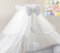 Pro Cosmo Baldacchino Zanzariera con i Cuori 480cm per Lettino Culla Letto + Asta Metale Supporto - Grigio A Pois
