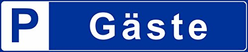 Melis-Folienwerkstatt Schild – Gäste – Parkplatz Kfz Kennzeichen Nummernschild Parkplatzschild Parkschild – S19I-blau