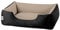 BedDog Hundebett LUPI, Hundekissen mit Abziehbaren Waschbaren Bezug, Hundekorb, Hundesofa, für Kleine Hunde, S, schwarz-beige